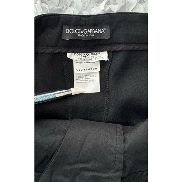 Dolce & Gabbana Women’s Black Pants Straight Leg Preppy Trousers EU 42/ US 6 - Picture 11 of 12